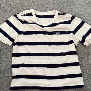 Vineyard Vines Kids Navy and White Striped Pocket Tee
